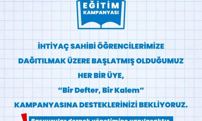 Bursa Dadaşlar Derneğinden Eğitim Kampanyası